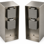 4x Tuinstopcontact CASAYA, rvs/zilver